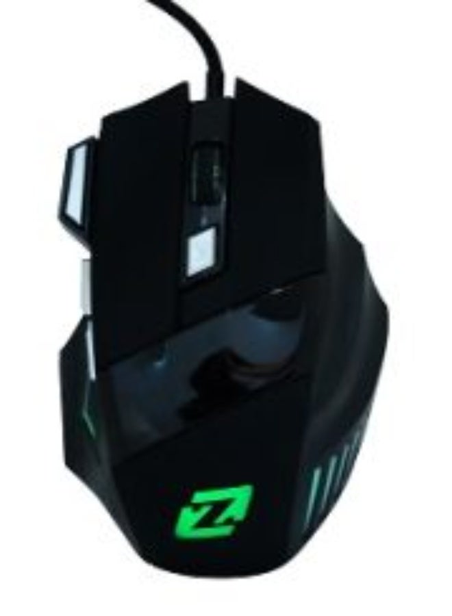 زيرو ماوس جيمنج سلكي من Zero Electronics - دقة 4800 DPI، مع 7 أزرار قابلة للبرمجة وإضاءة LED مدمجة - أسود - Image 3